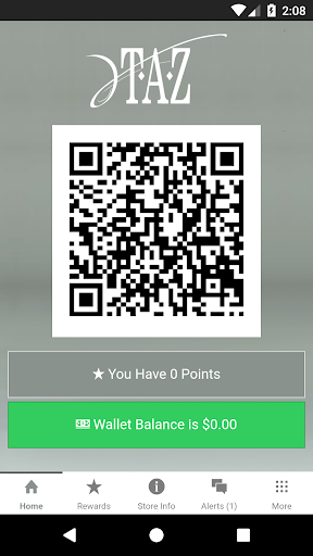 Android application TAZ Boutique Rewards screenshort