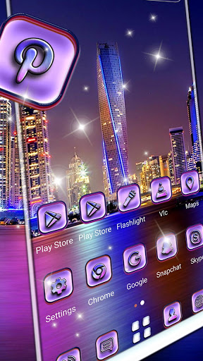 City Night Lights Theme Screen 3