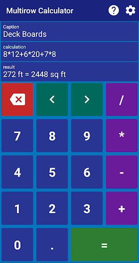 Multirow Calculator Screen 2