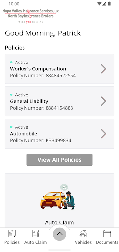 Napa Valley Insurance Online Screen 2