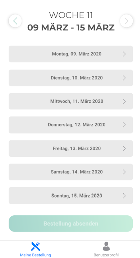 Vivendi Mobiler Menüservice Screen 2