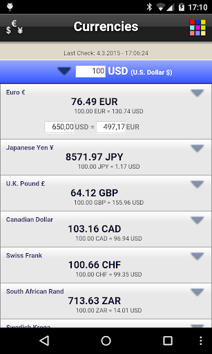 Currencies Lite Screen 2