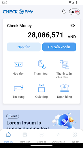 Android application Check & Pay screenshort