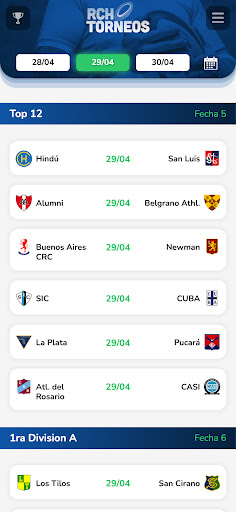 Rugby Champagne Torneos Screen 2