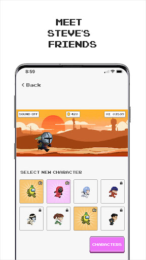 Steve & Friends: Dino Run Game Screen 2