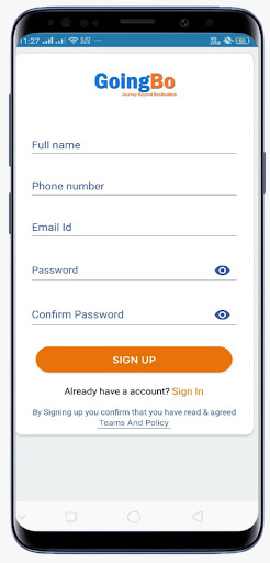 GoingBo-complete e-com. portal Screen 2