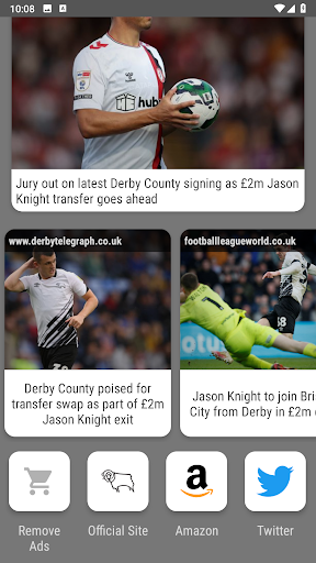 Derby County Fan App Screen 2