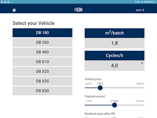 Android application FIORI GROUP SAVING CALCULATOR screenshort