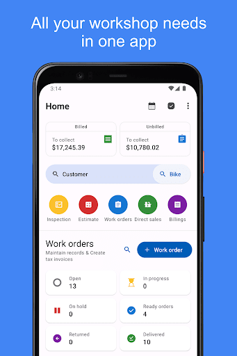 OKMechanic Garage Management Screen 2