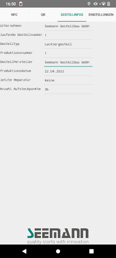 Gestell-ID Screen 3