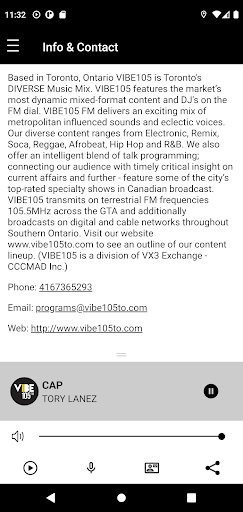 Android application VIBE105TO screenshort