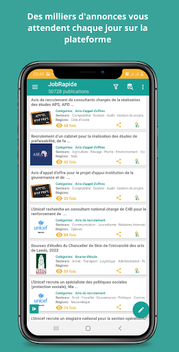 Offres demplois - Bourses Screen 2