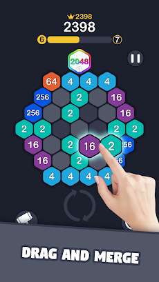 2048 Hexagon Matchのおすすめ画像1