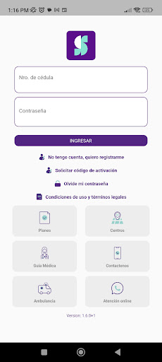 Android application Santa Clara Medicina Prepaga screenshort
