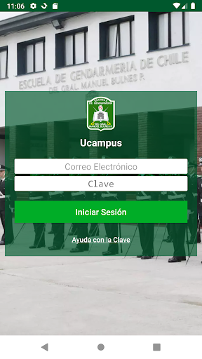 Android application Ucampus Escuela de Gendarmería screenshort