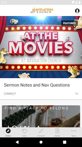 Android application Navigation Church screenshort