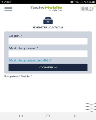 TachyMobile Intérim Screen 2