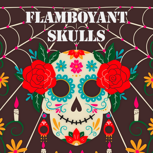Flamboyant Skulls Theme +HOME logo