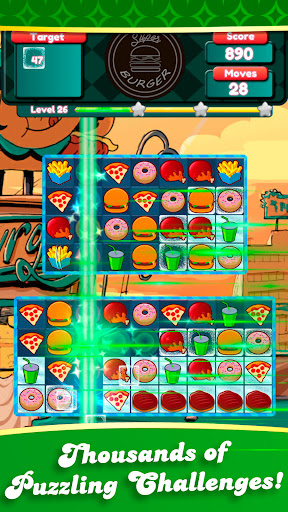 Crush The Burger Match 3 Game 2.5 screenshots 2