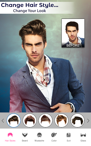 Android application Man Photo Editor - Hair Style screenshort