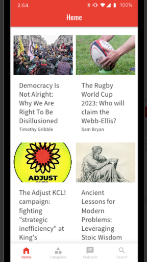 Android application Roar News screenshort