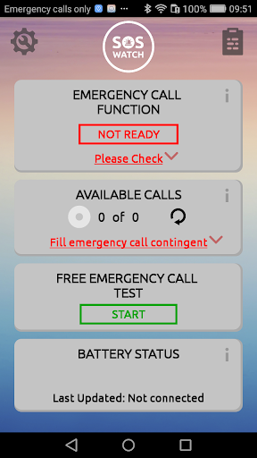 Android application SOS Watch screenshort