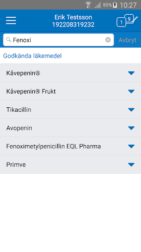 e-Förskrivning Screen 2