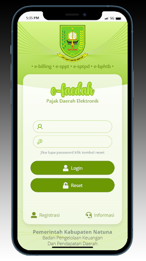 Android application E-Faedah Natuna screenshort