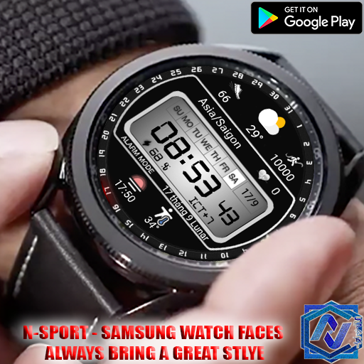 [N-SPORT517]ColorDigital watch logo