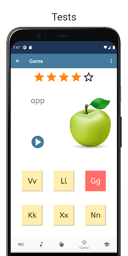 Screenshot of English Alphabet Game