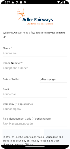 Android application Adler Fairways screenshort