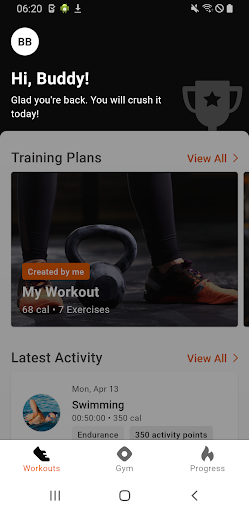 Android application Happy Fitness Frankfurt screenshort