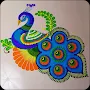 Peacock Colorful Rangoli Designs