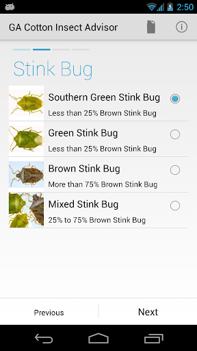 GA Cotton Insect Advisor Screen 3
