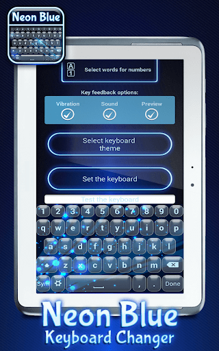 Neon Blue Keyboard Changer