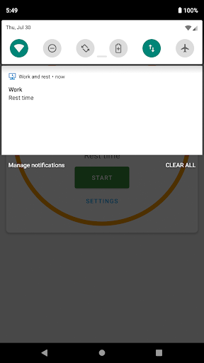 Work and rest Screen 3