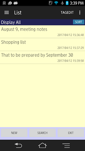 tagMemo - simple notepad Screen 2