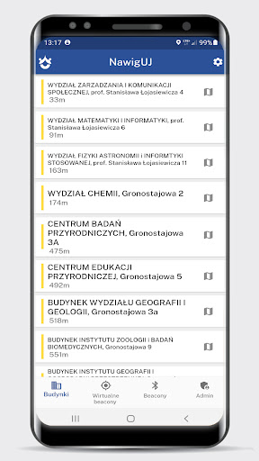 Android application NawigUJ screenshort