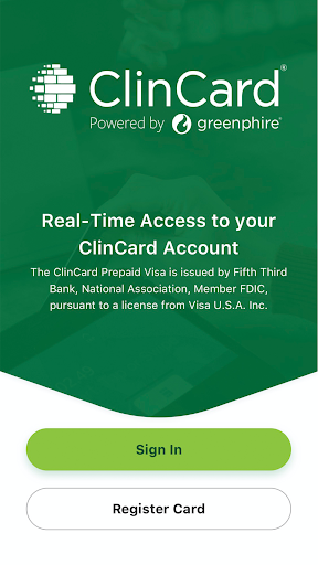 Android application My ClinCard® screenshort