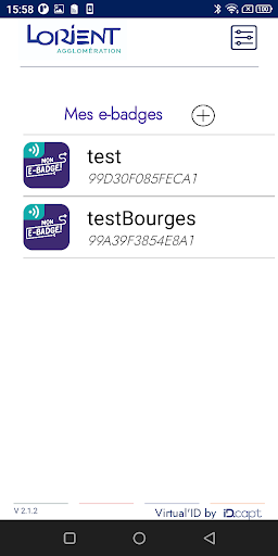 Android application Mon e-badge screenshort