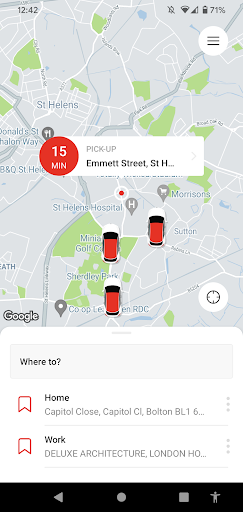 AtoB Taxis Screen 2