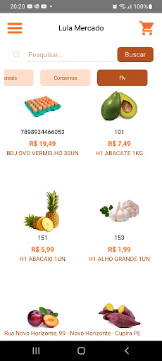 Lula Mercado - Delivery Screen 2
