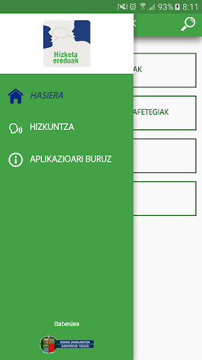 Android application Hizketa Ereduak screenshort