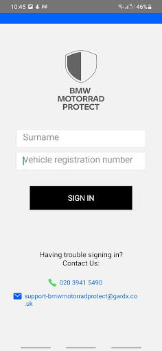 Android application BMW Motorrad Protect Insurance screenshort