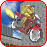 Futuristic Incredible Monster SuperHero Bike Stunt icon