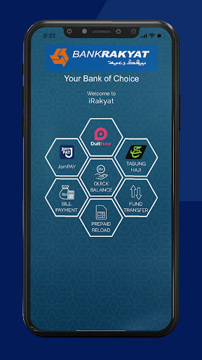 Android application iRakyat Mobile Banking screenshort