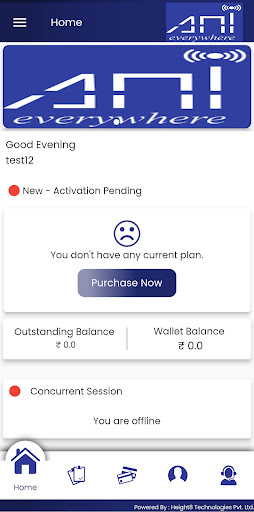 Android application ANONET CUSTOMER screenshort