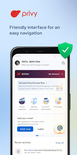 Android application Privy - Digital Signature screenshort