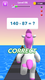 Unicorn Dash Game: Math Runner