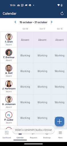 Interflex teamtime Screen 3
